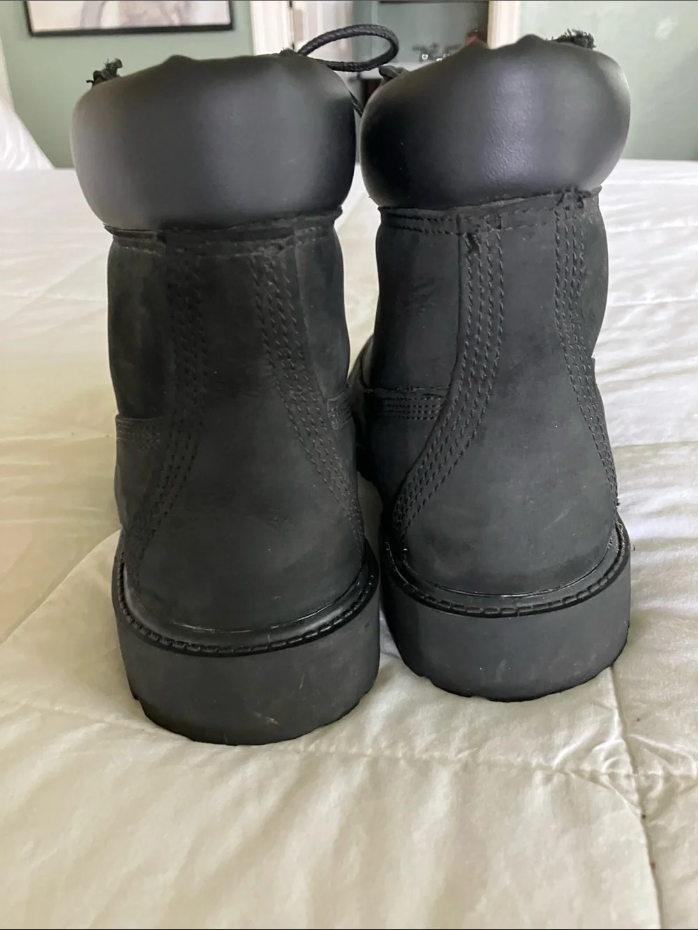 Timberland premium 6” waterproof boots in black nubuck junior size 5.5